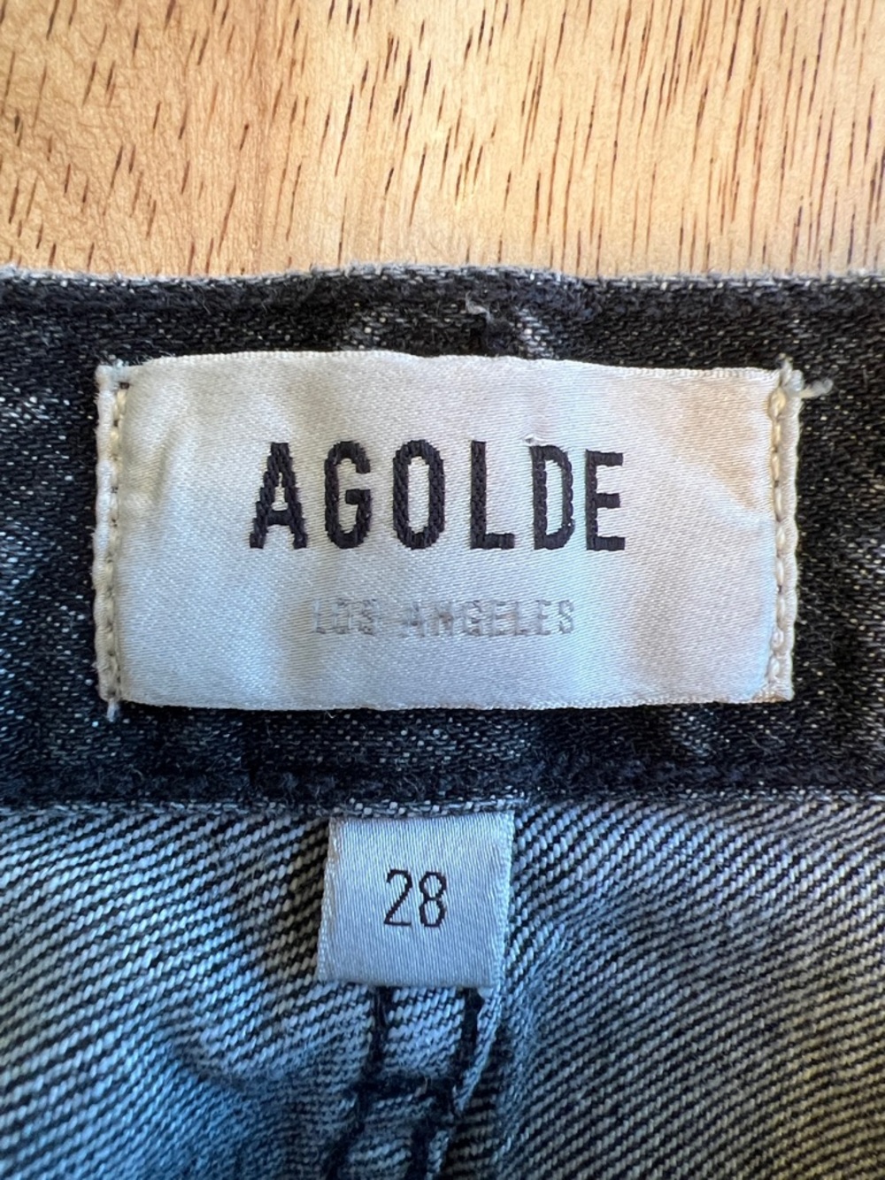 AGOLDE Fran 100% Cotton Washed Black Jeans size 28 - Picture 10 of 15